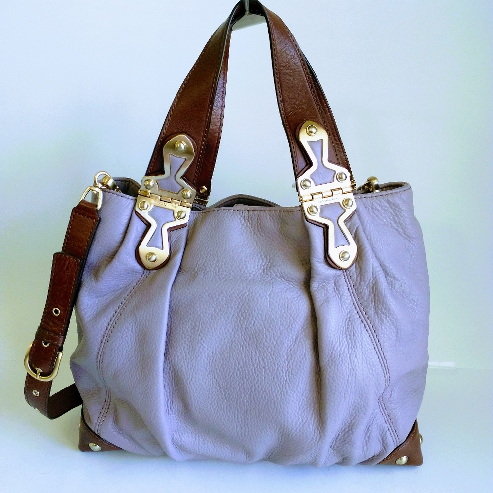 NWT Michael Kors Purple Leather Crossbody Bag - Picture 6 of 13